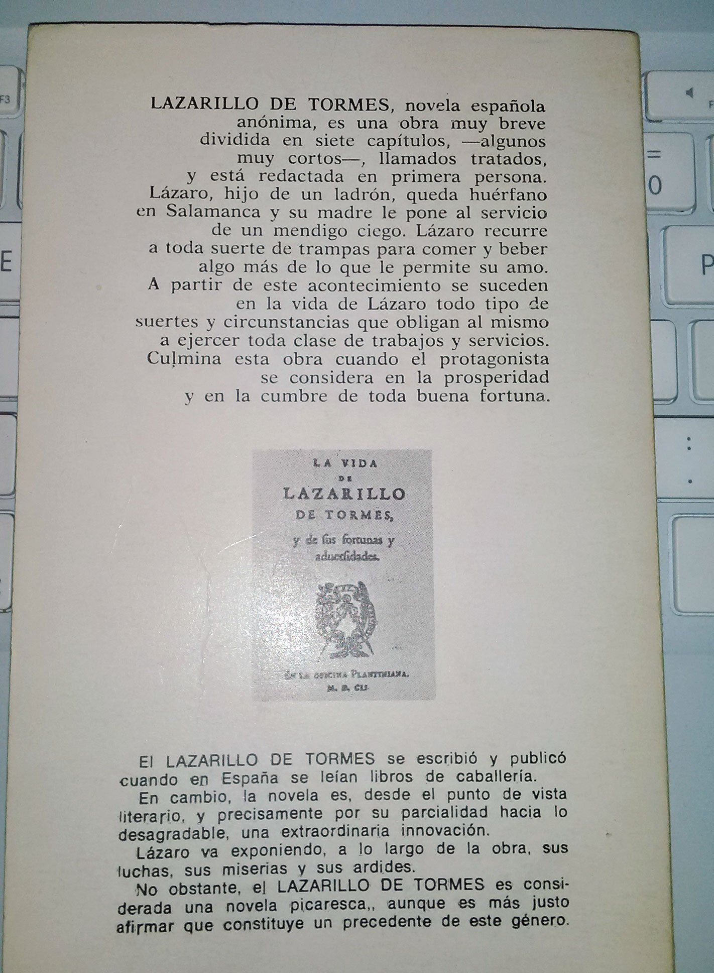 La vida del Lazarillo de Tormes y de sus fortunas y adversidades